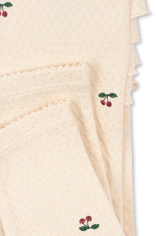Детские хлопковые леггинсы Konges Sløjd SUI FRILL PANTS GOTS KS101697 бежевый