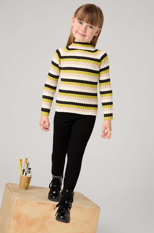 Dětské legíny Mayoral pletenina černá 4702.6F.Mini.9BYH