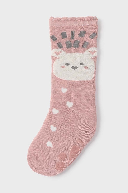 Mayoral skarpetki antypoślizowe dziecięce skarpetki długie różowy 10761.4J.Skarpetki.9BYH