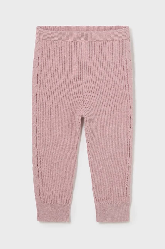 Mayoral legginsy dziecięce dzianina różowy 10764.4F.Baby.9BYH