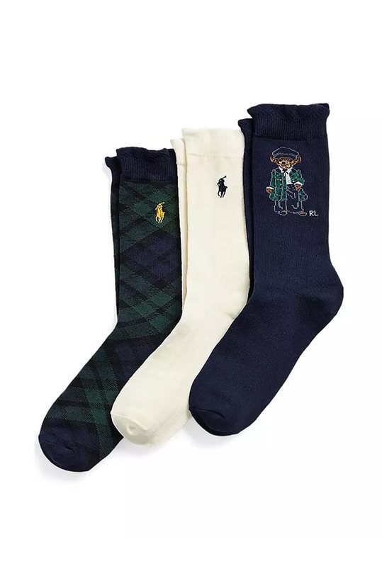 Dětské ponožky Polo Ralph Lauren 3-pack hladký šedá 448958814001