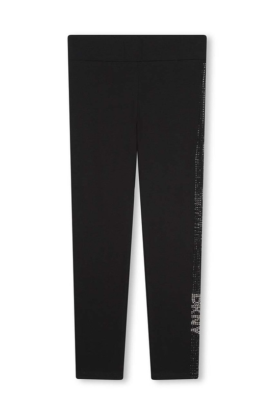 Dkny legginsy dziecięce aplikacja czarny D60224.126.150