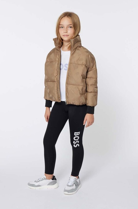 Dziewczynka BOSS legginsy dziecięce J51100.156.162 czarny
