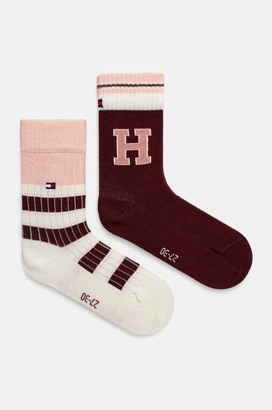 Tommy Hilfiger skarpetki dziecięce 2-pack skarpetki długie bordowy 701229868.G.9BYH