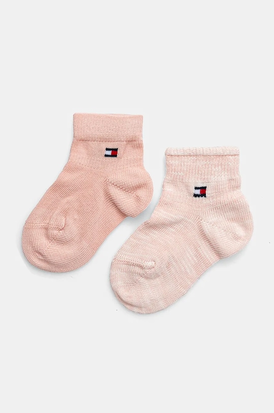 Detské ponožky Tommy Hilfiger 2-pak melanž ružová 701229880.G.9BYH