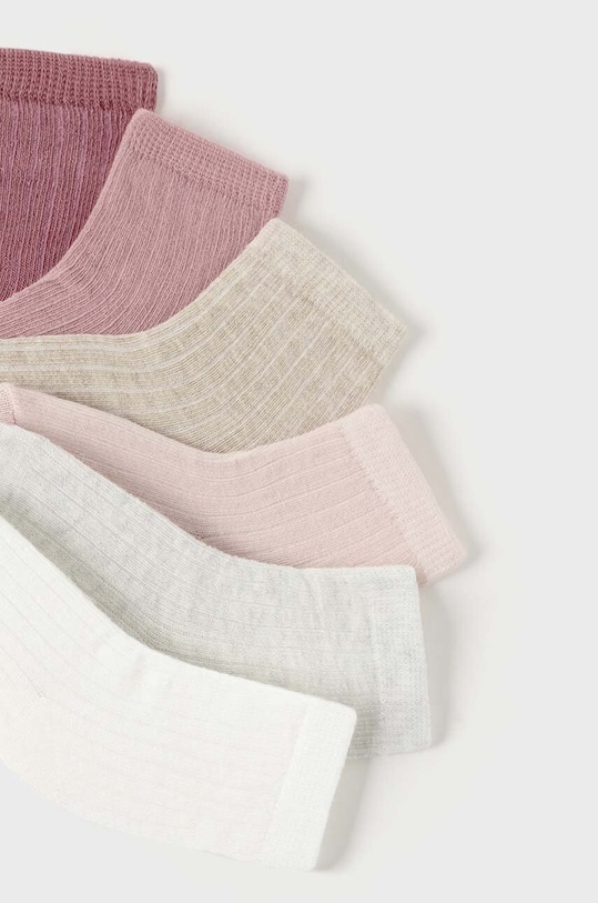 Mayoral Newborn skarpetki dziecięce 6-pack 9758.1C.Newborn.G.9BYH różowy AW24