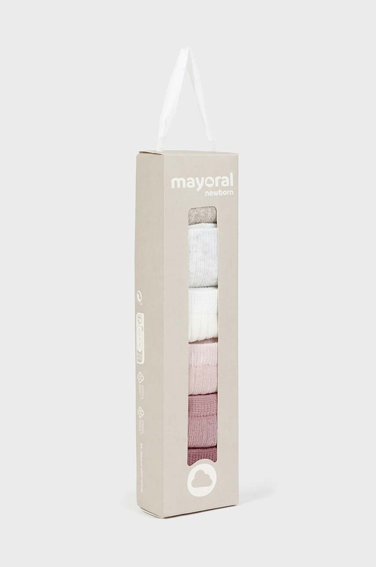 Dziewczynka Mayoral Newborn skarpetki dziecięce 6-pack 9758.1C.Newborn.G.9BYH różowy