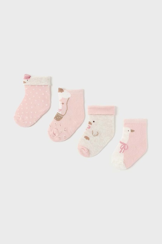 Mayoral Newborn sosete copii 4-pack sosete lungi roz 9762.2G.Newborn.G.9BYH