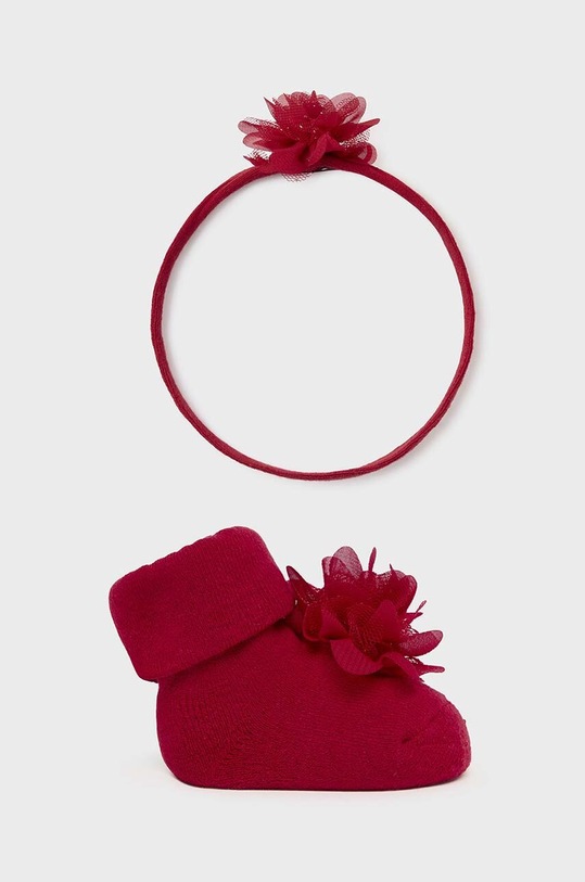 Kojenecké ponožky Mayoral Newborn dlouhé ponožky červená 9763.2L.Newborn.9BYH