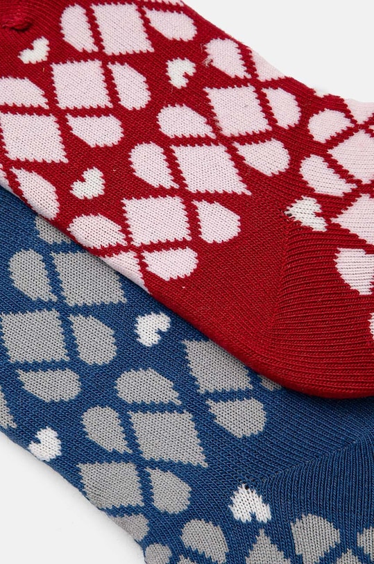 Detské ponožky United Colors of Benetton 2-pak 6AO30703M.G.G.Seasonal burgundské AW24