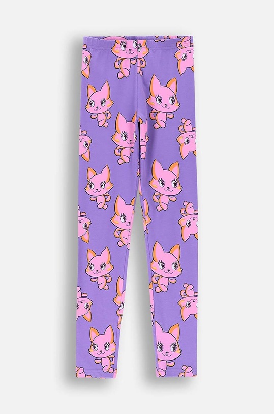 Coccodrillo legginsy dziecięce wzorzyste fioletowy ZC4122104VGA