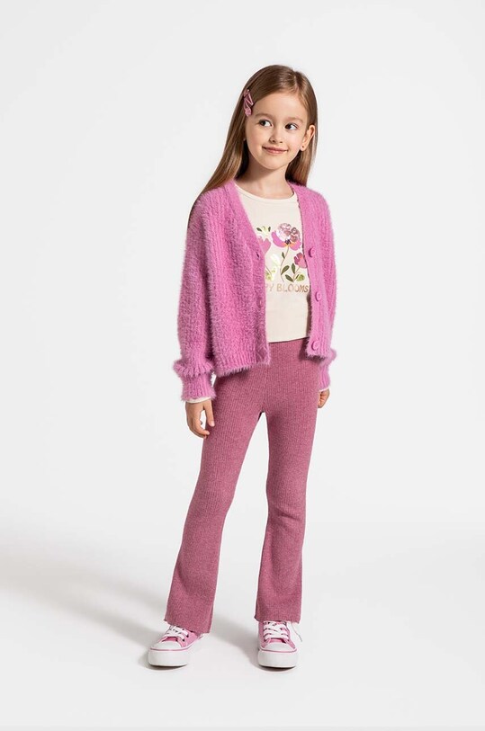 Coccodrillo leggins copii tricotaj roz ZC4122201MGK
