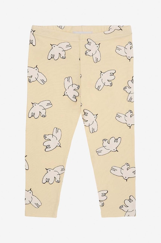 Bobo Choses legginsy niemowlęce Freedom Bird wzorzyste żółty 224AB050