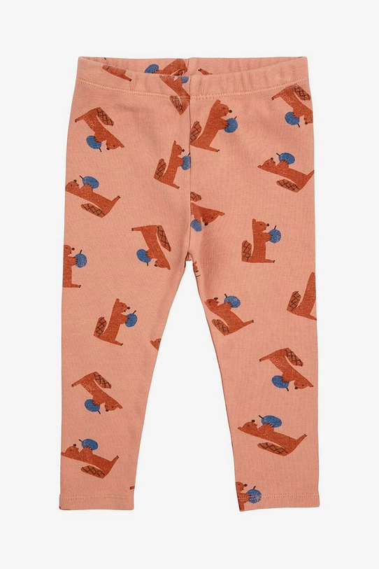 Bobo Choses legginsy dziecięce Hungry Squirrel 224AB055 pomarańczowy AW24