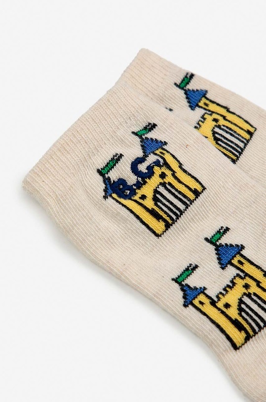 Bobo Choses skarpetki dziecięce Faraway Castle 224AH003 beżowy AW24
