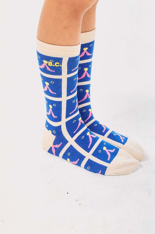 Băieți Bobo Choses sosete copii Funny face 224AI004 bleumarin