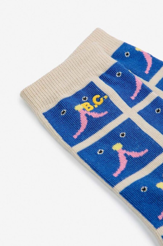 Детские носки Bobo Choses Funny face 224AI004 тёмно-синий AW24