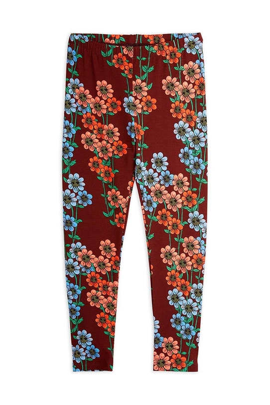 Mini Rodini legginsy dziecięce Daisys wzorzyste brązowy 2473011700