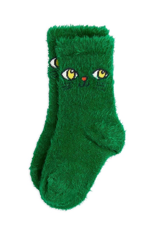 Dětské ponožky Mini Rodini Cat dlouhé ponožky zelená 2476011975