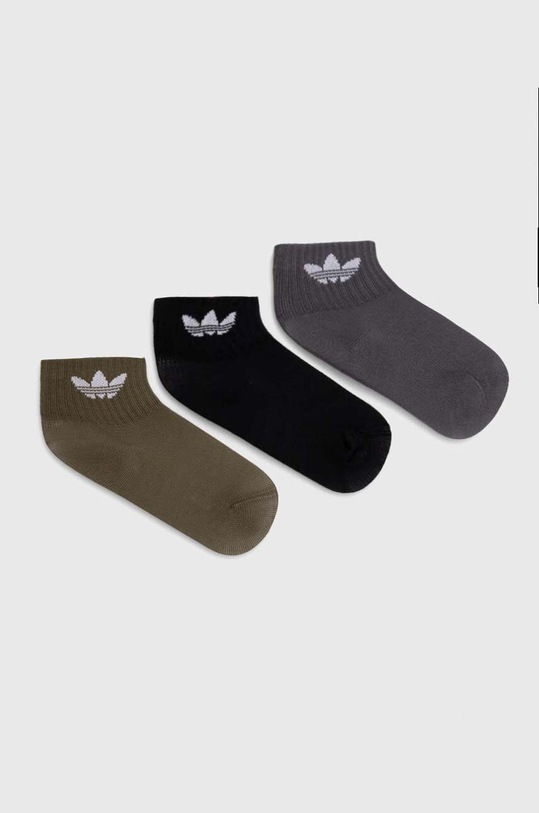 adidas Originals gyerek zokni KIDS ANKLE SOCK 3 pár hosszúszárú zokni szürke IZ3473