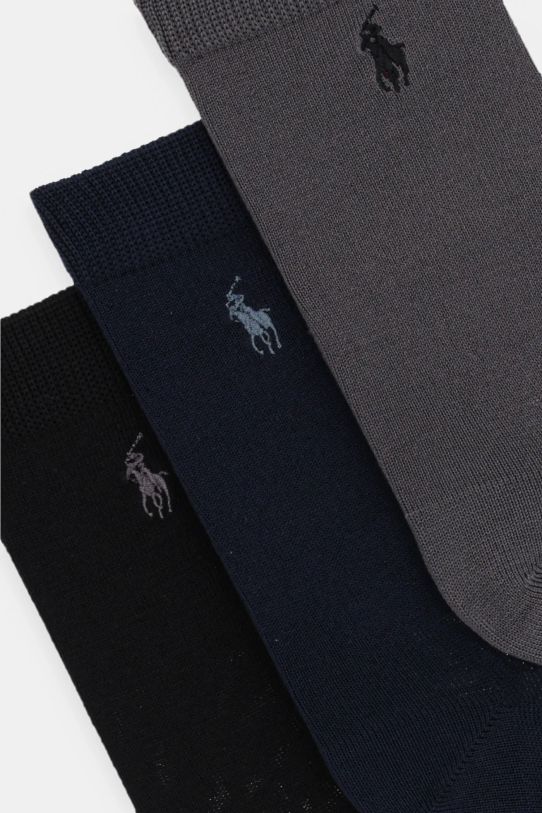 Дитячі шкарпетки Polo Ralph Lauren 3-pack 444822164001 темно-синій AW24