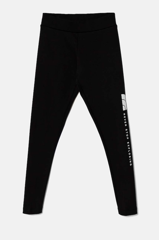 The North Face legginsy dziecięce VERTICAL GRAPHIC LEGGINGS z elastanem czarny NF0A89HVJK31