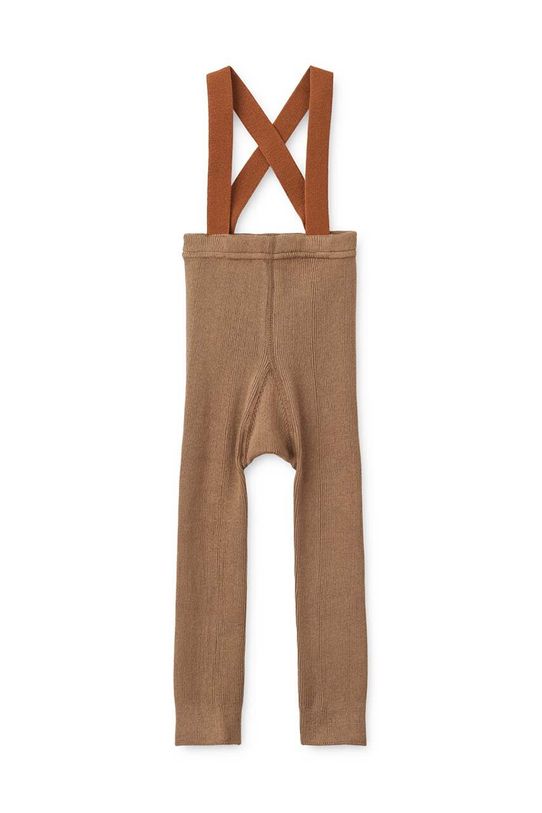 Liewood legginsy bawełniane niemowlęce Cuno Tights bawełna brązowy LW19162