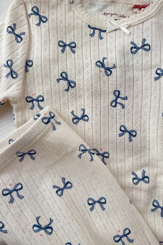 Konges Sløjd leggins din bumbac pentru copii MINNIE PANTS GOTS KS102058 alb