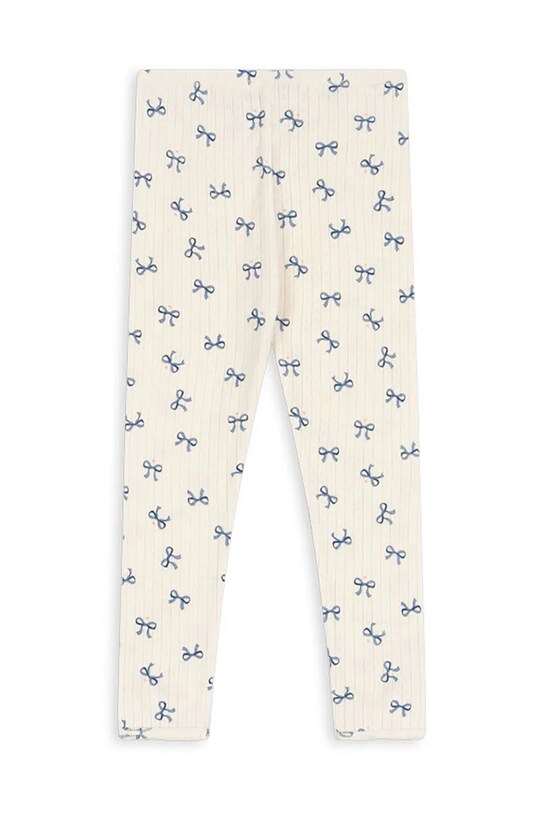 Konges Sløjd leggins din bumbac pentru copii MINNIE PANTS GOTS KS102058 alb AW24