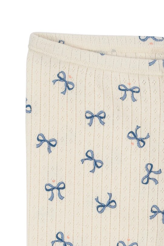 Băieți Konges Sløjd leggins din bumbac pentru copii MINNIE PANTS GOTS KS102058 alb