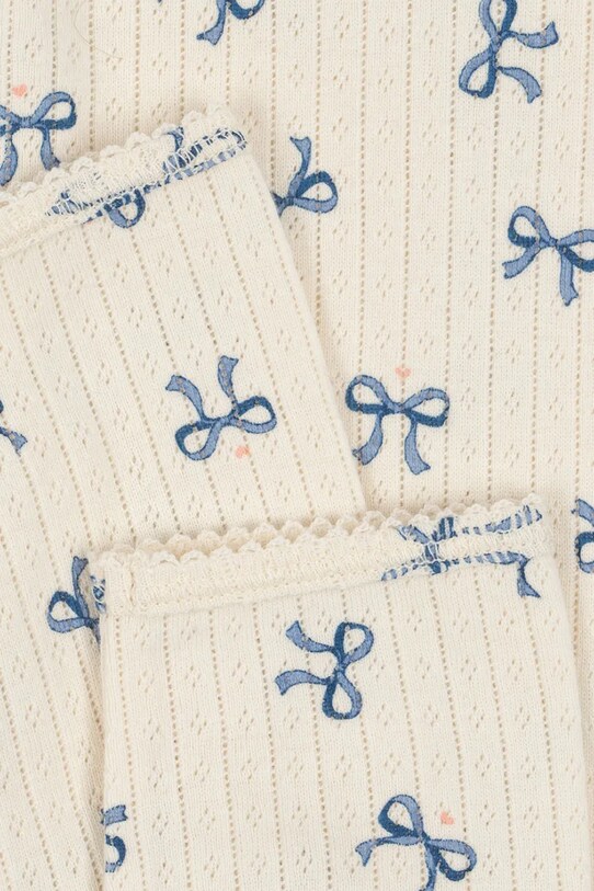 Konges Sløjd leggins din bumbac pentru copii MINNIE PANTS GOTS alb KS102058