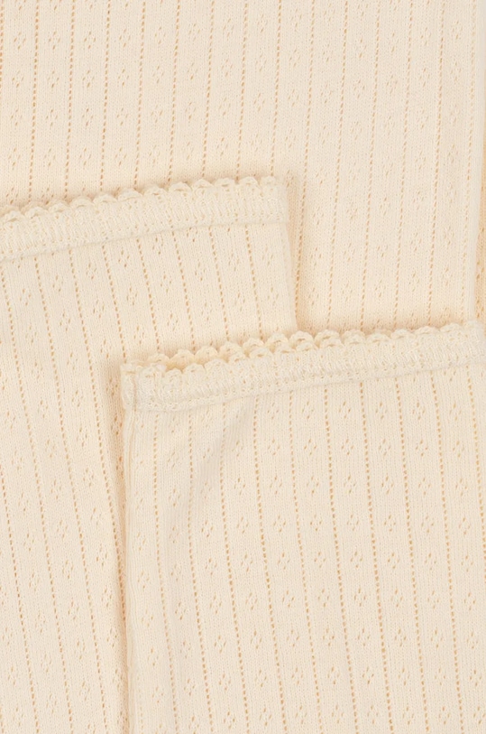 Dječje pamučne tajice Konges Sløjd MINNIE PANTS GOTS bež KS102058