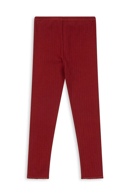 Konges Sløjd leggins din bumbac pentru copii MINNIE PANTS GOTS KS102058 rosu AW24