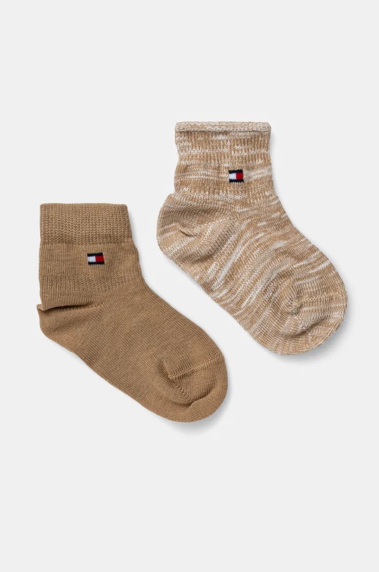 Dječje čarape Tommy Hilfiger 2-pack visoke čarape smeđa 701229880.9BYH