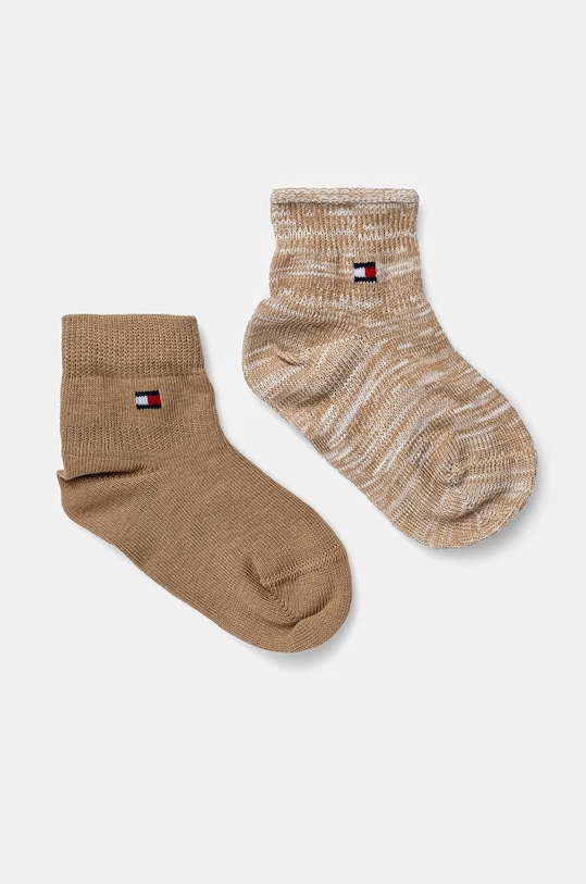 Dječje čarape Tommy Hilfiger 2-pack visoke čarape smeđa 701229880.9BYH
