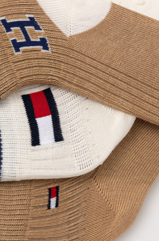 Kojenecké ponožky Tommy Hilfiger 3-pack 701229881.9BYH hnědá AW24