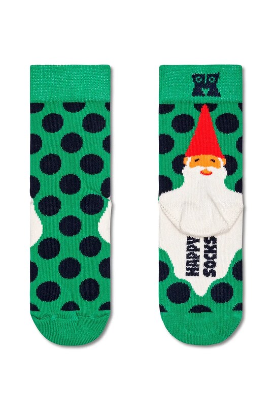 Detské ponožky Happy Socks Kids Santas Beard Sock dlhé ponožky zelená P000289