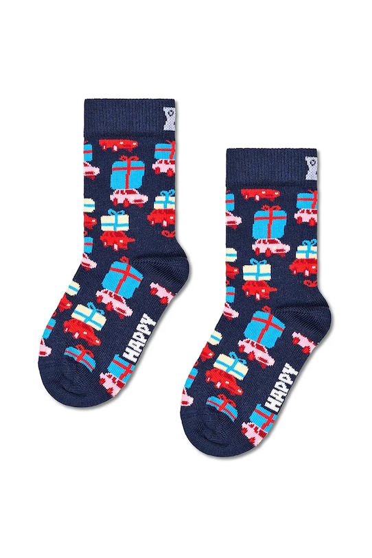 Happy Socks sosete copii Kids Holiday Shopping Sock sosete lungi bleumarin P001693