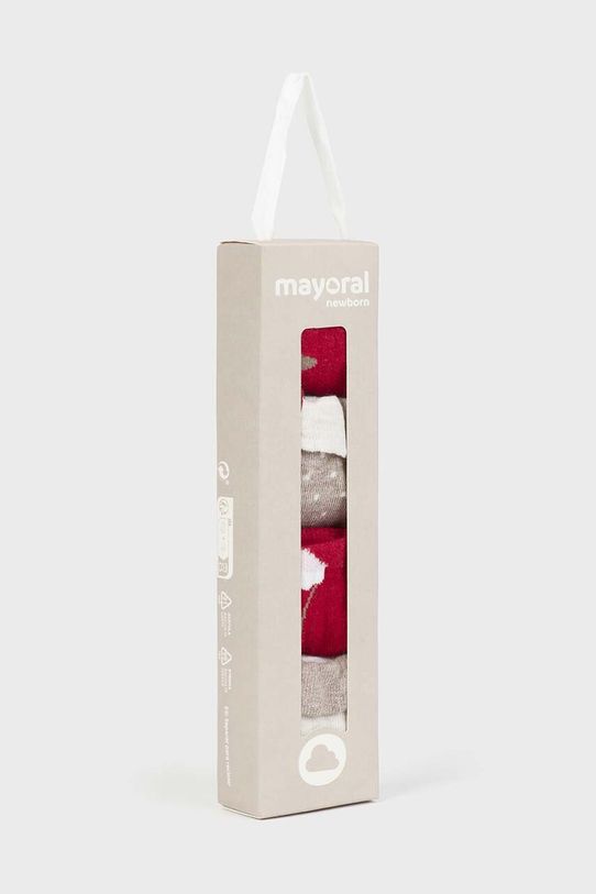 Dječaci Dječje čarape Mayoral Newborn 4-pack 9762.2G.Newborn.9BYH crvena