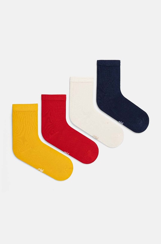 United Colors of Benetton skarpetki dziecięce 4-pack skarpetki długie żółty 6GRD07028.G.Seas.9BYH