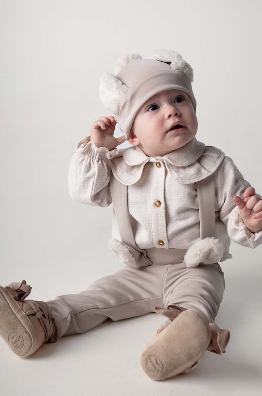 Legíny pre bábätká Donsje Sieffi Leggings Bunny s elastanom béžová 3034602.