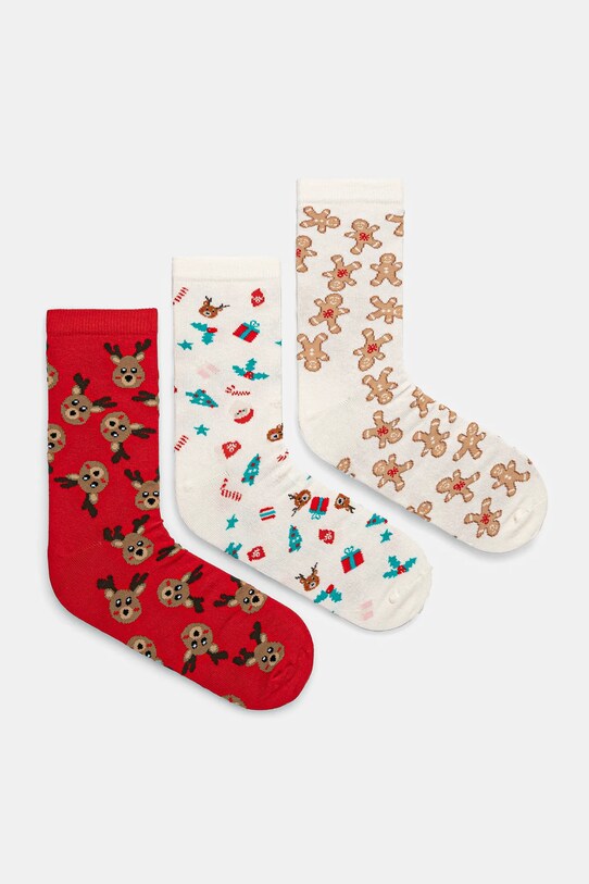 Шкарпетки United Colors of Benetton 3-pack довгі шкарпетки бежевий 6AO30703W.K.G.Seasonal