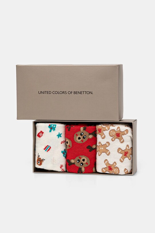 Хлопчик Шкарпетки United Colors of Benetton 3-pack 6AO30703W.K.G.Seasonal бежевий