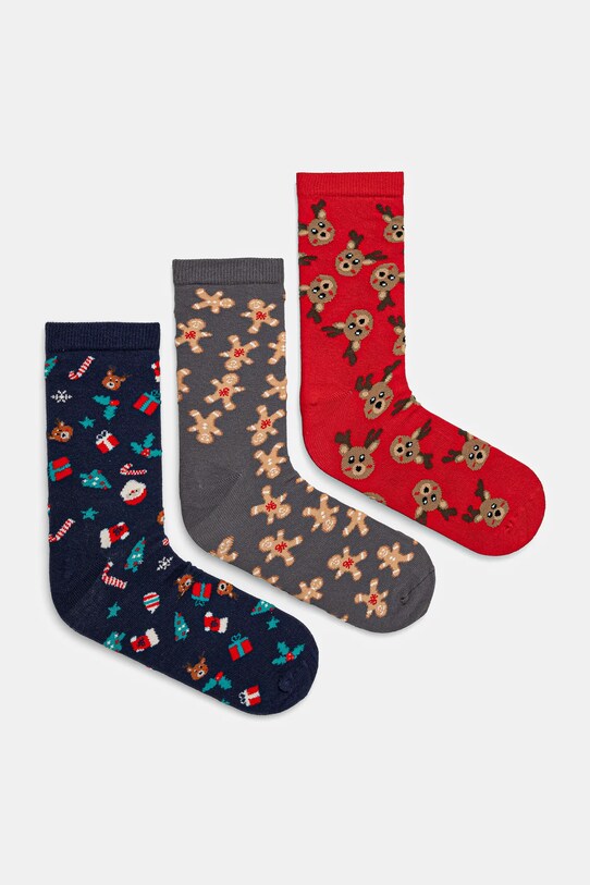 Шкарпетки United Colors of Benetton 3-pack довгі шкарпетки червоний 6AO30703W.K.G.Seasonal