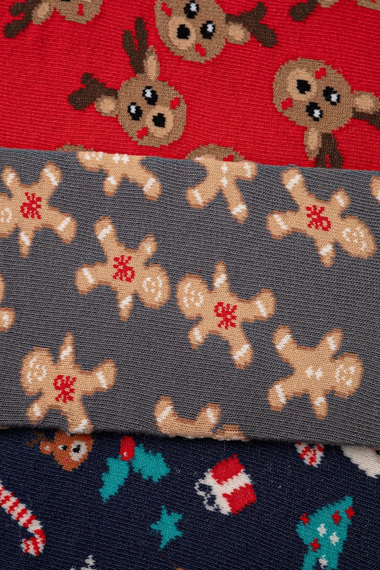 Хлопчик Шкарпетки United Colors of Benetton 3-pack 6AO30703W.K.G.Seasonal червоний