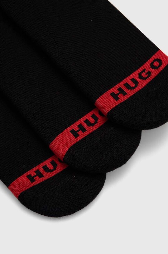 Шкарпетки HUGO 3-pack 50514916 чорний SS25