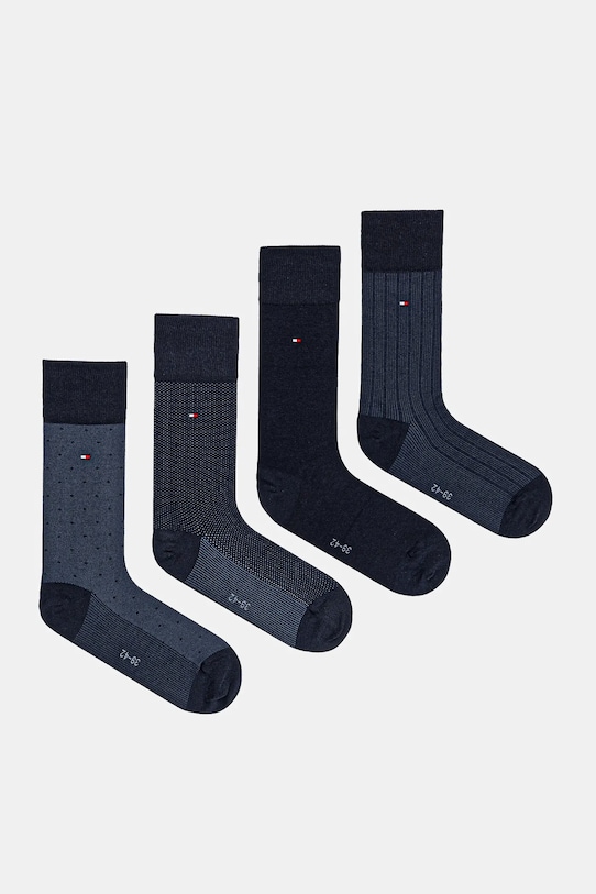 Tommy Hilfiger skarpetki 6-pack nadruk granatowy 701229781
