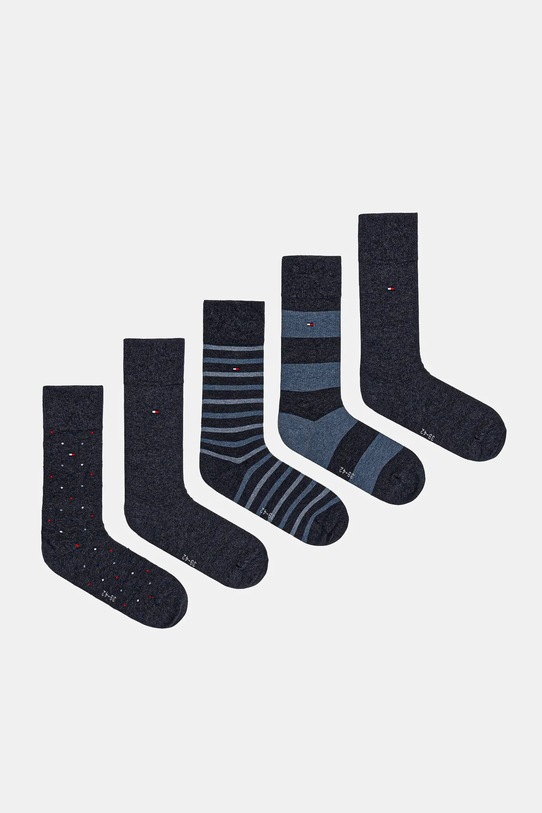Tommy Hilfiger zokni 5 pár hosszúszárú zokni kék 701229782