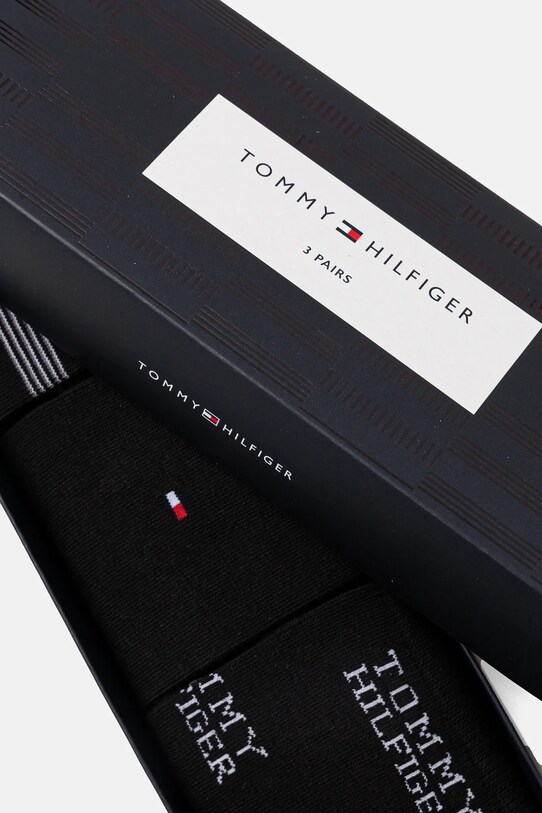Ponožky Tommy Hilfiger 3-pack 701229783 černá AW24