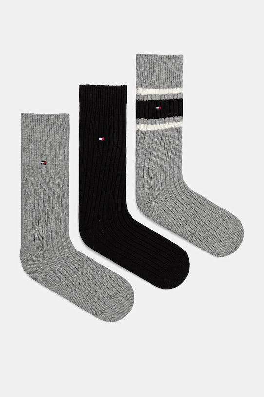Tommy Hilfiger calzini pacco da 3 stampa all-over grigio 701229786